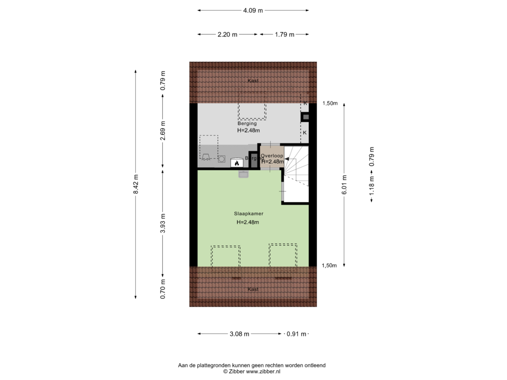 Bekijk plattegrond van Tweede Verdieping van Ravelijnstraat 9