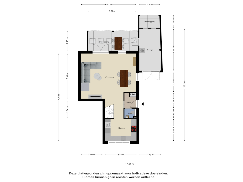 Bekijk plattegrond van Begane Grond van Romeinenstraat 3-A