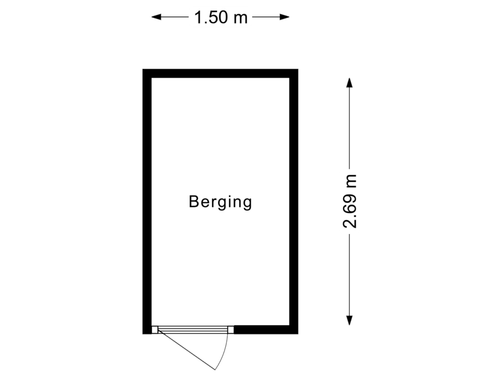 Bekijk plattegrond van Berging van Vekenoord 55