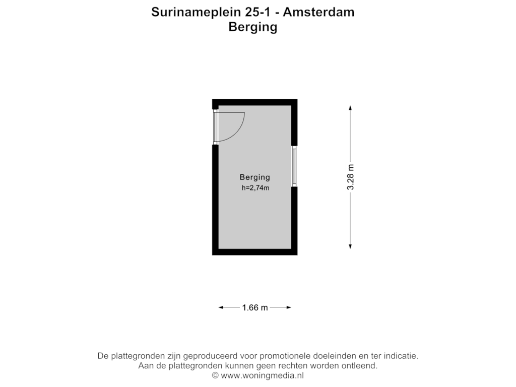 Bekijk plattegrond van Berging van Surinameplein 25-1