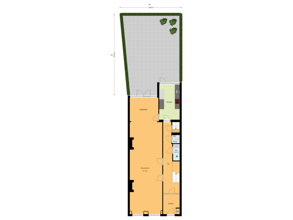 Bekijk plattegrond van Perceel van Conradkade 52