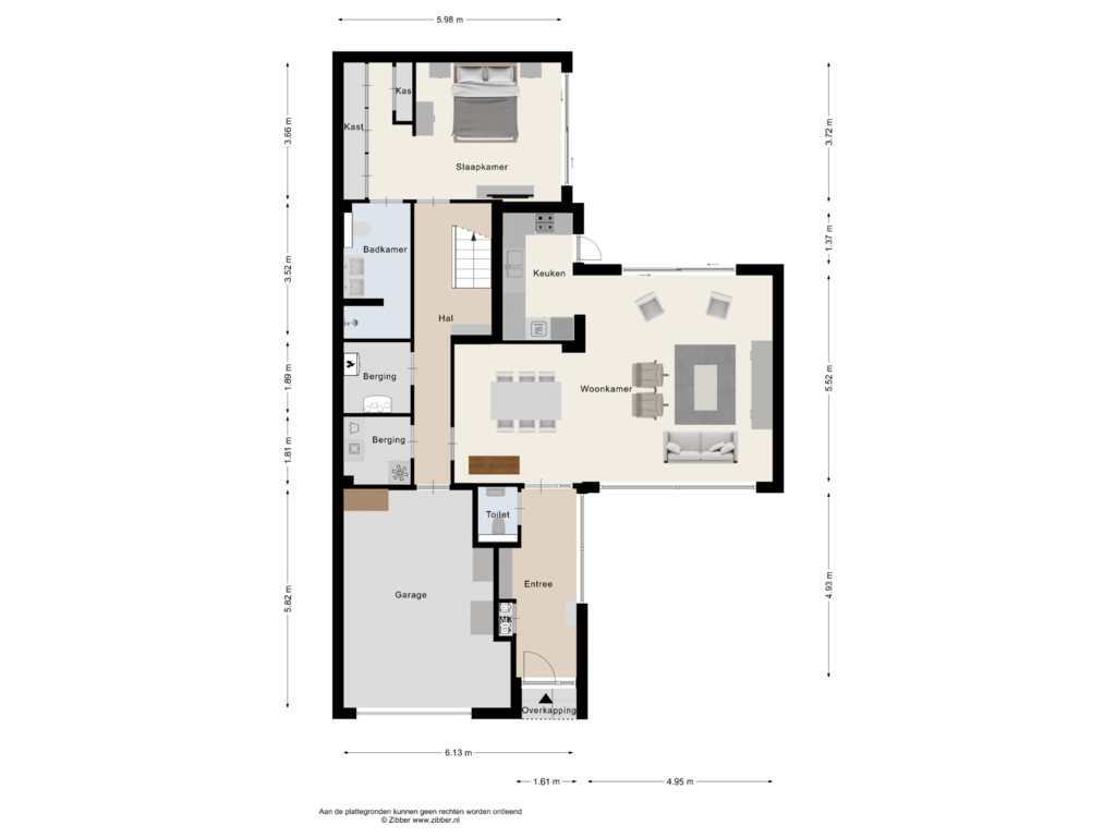 Bekijk plattegrond van Begane Grond van Grootveld 35