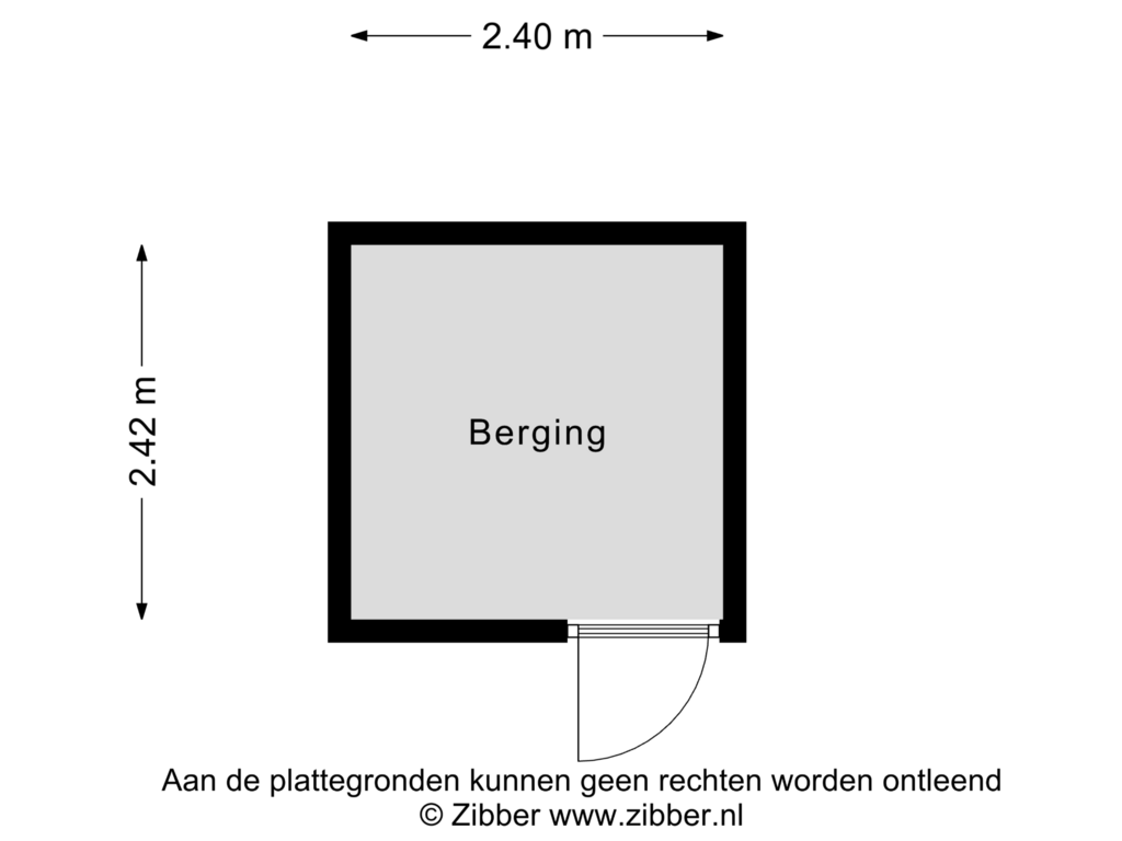 Bekijk plattegrond van Berging van Grootveld 35