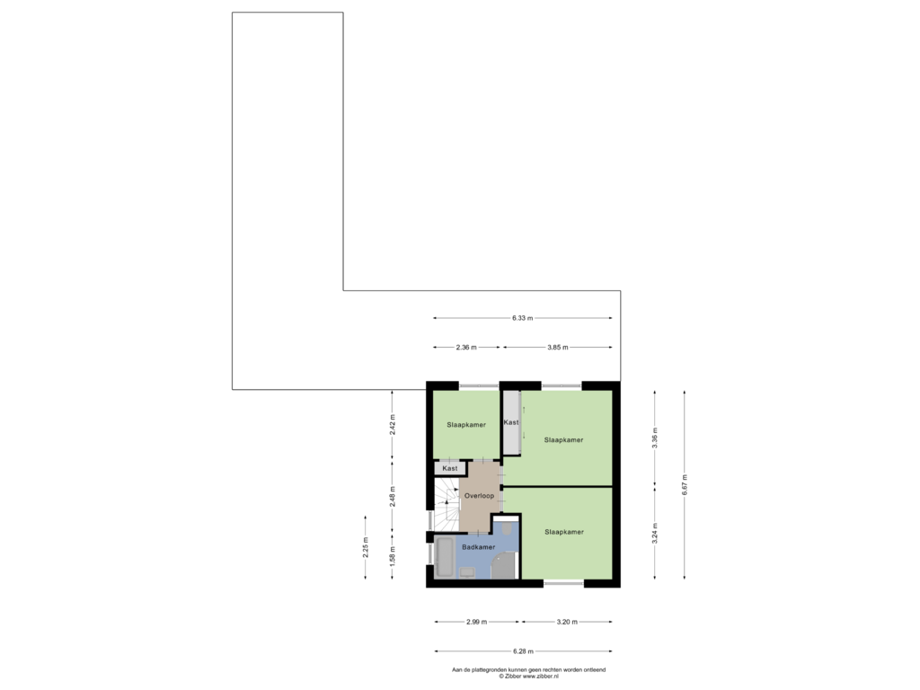 Bekijk plattegrond van Eerste Verdieping van Jupiterstraat 27