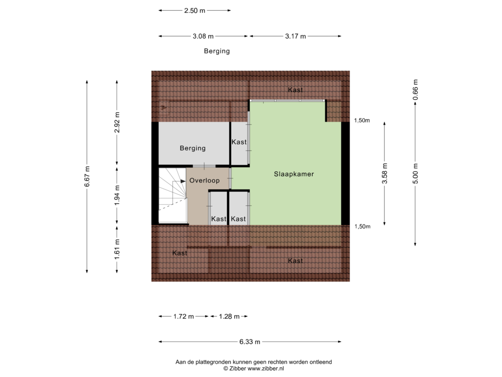 Bekijk plattegrond van Tweede verdieping van Jupiterstraat 27