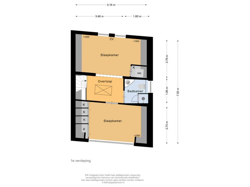 Bekijk plattegrond van 1e verdieping van Bouwmanspad 30