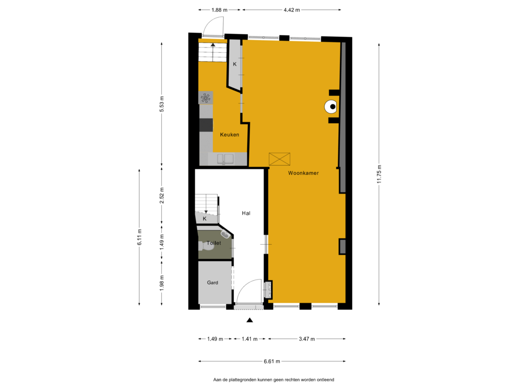 Bekijk plattegrond van Begane grond van Noordzijde Haven 28