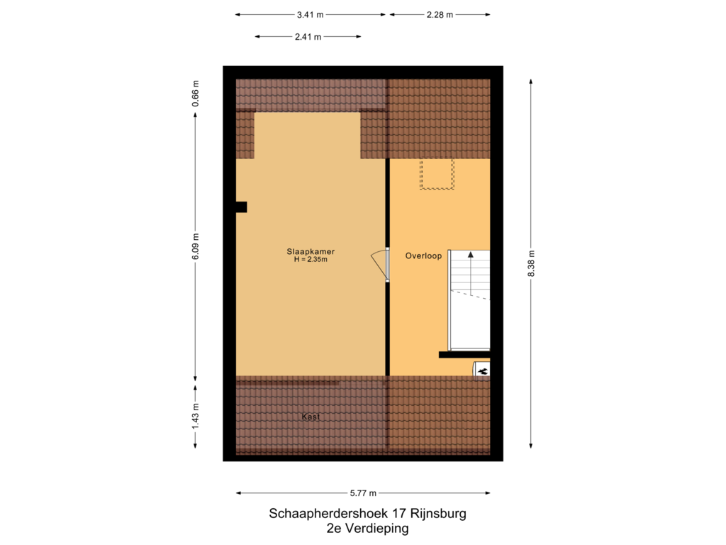 View floorplan of 2e Verdieping of Schaapherdershoek 17