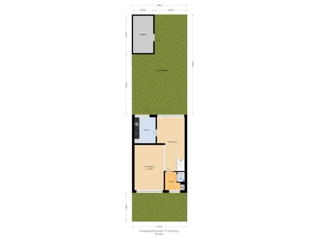 View floorplan of Situatie of Schaapherdershoek 17