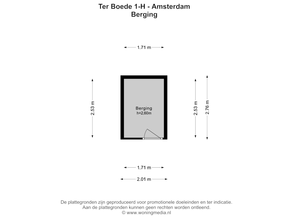 Bekijk plattegrond van Berging van Ter Boede 1-H