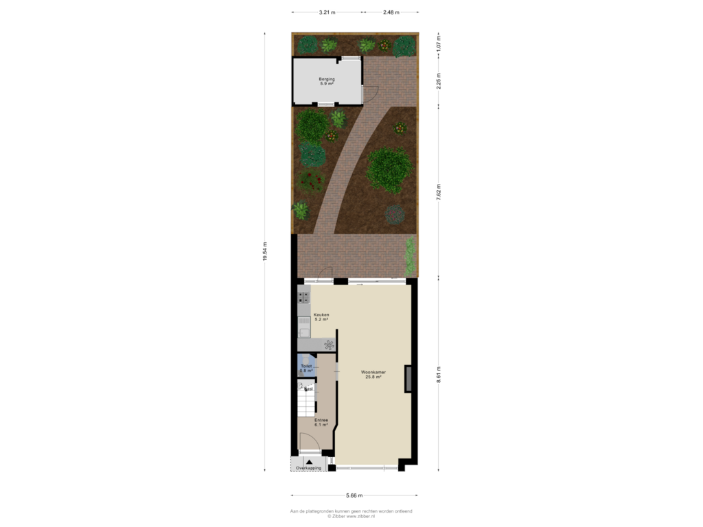 Bekijk plattegrond van Begane Grond-tuin van Adriaan Mulderstraat 20