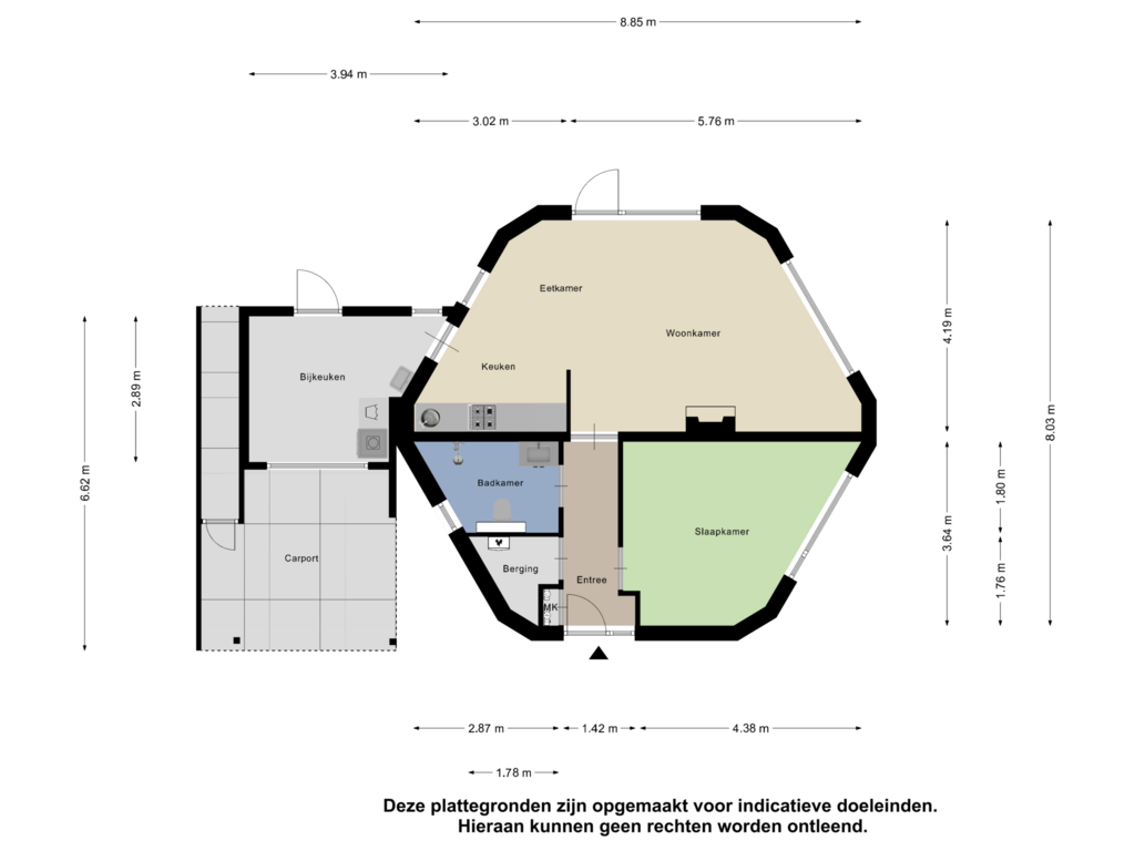 View floorplan of Begane Grond of Bosbeek 9