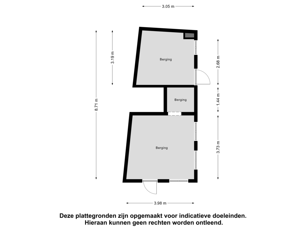 Bekijk plattegrond van Berging van Boddenstraat 30