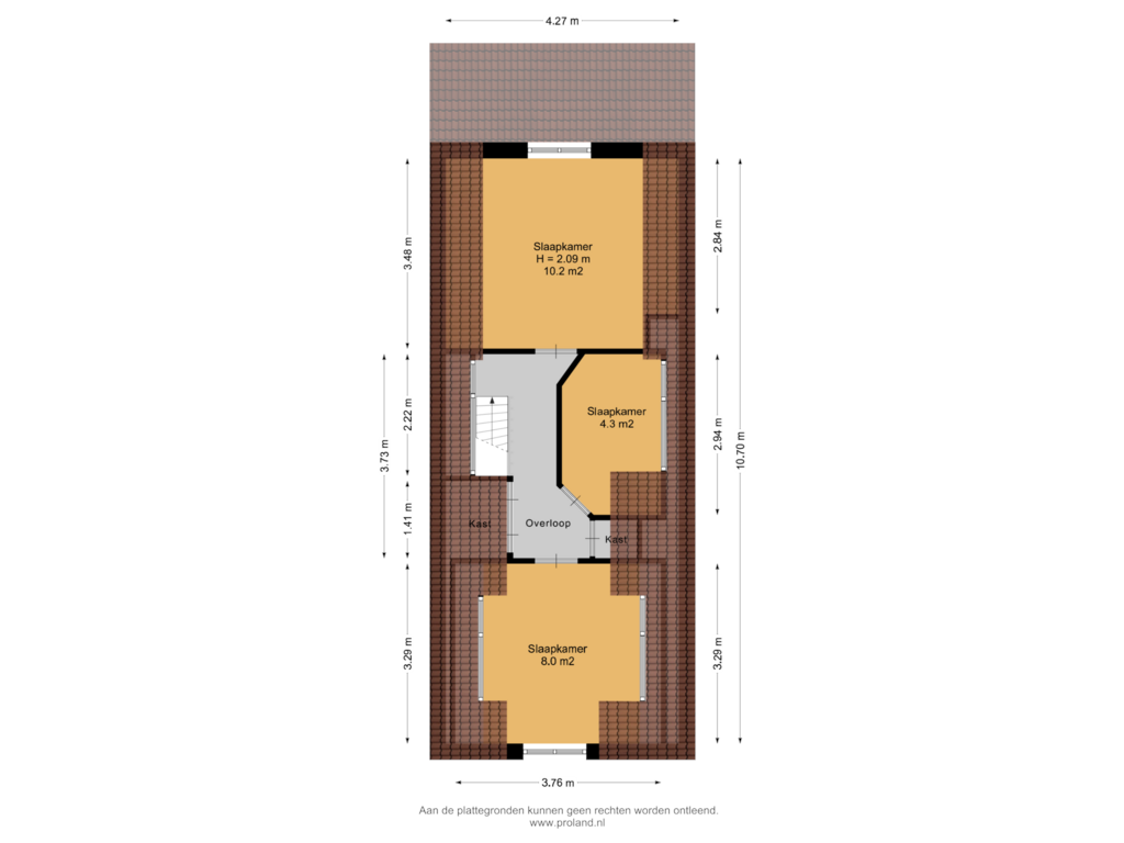 View floorplan of 1e Verdieping of Buitenkwartier 45