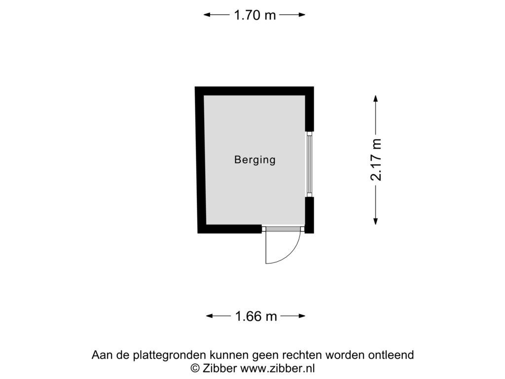 View floorplan of Berging of St. Stephanusstraat 14