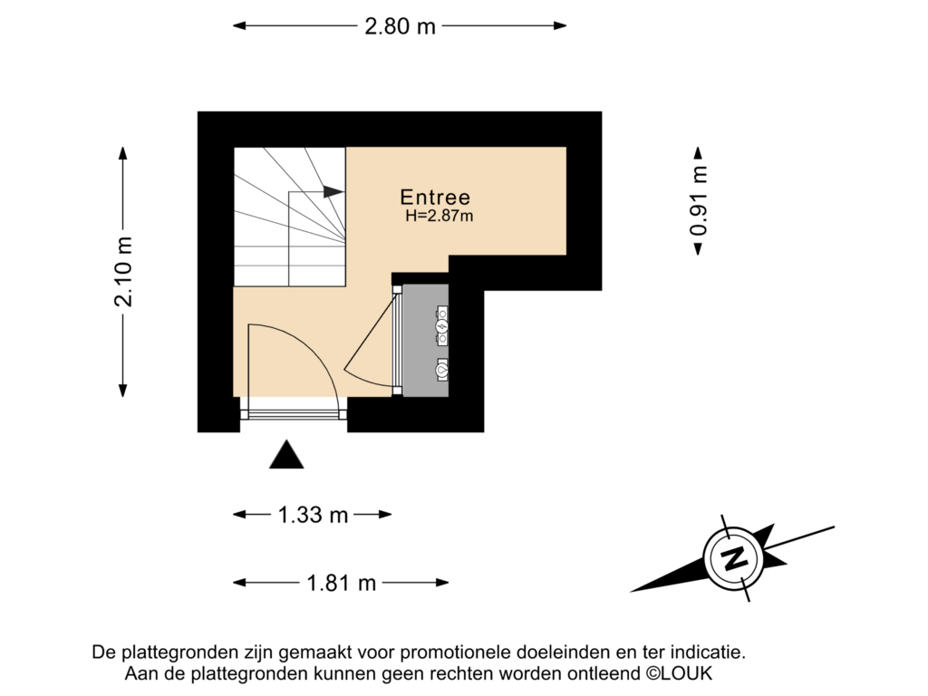 Bekijk plattegrond van 1e Verdieping van Stuyvesantstraat 301