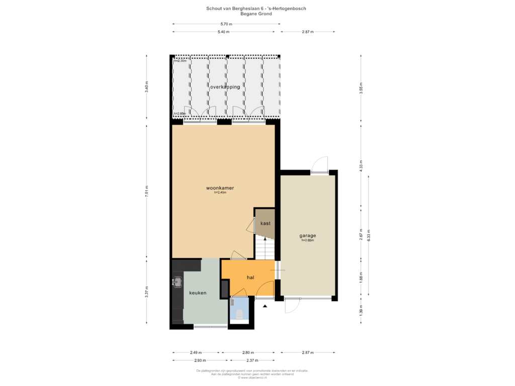 Bekijk plattegrond van Begane Grond van Schout van Bergheslaan 6