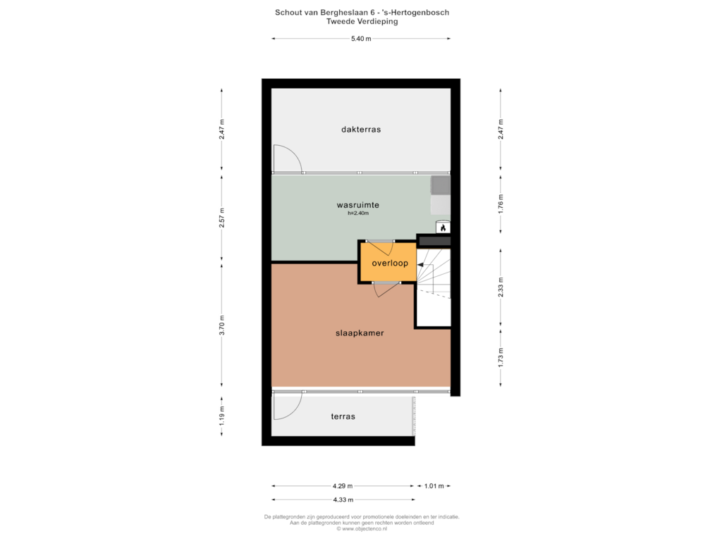 Bekijk plattegrond van Tweede Verdieping van Schout van Bergheslaan 6