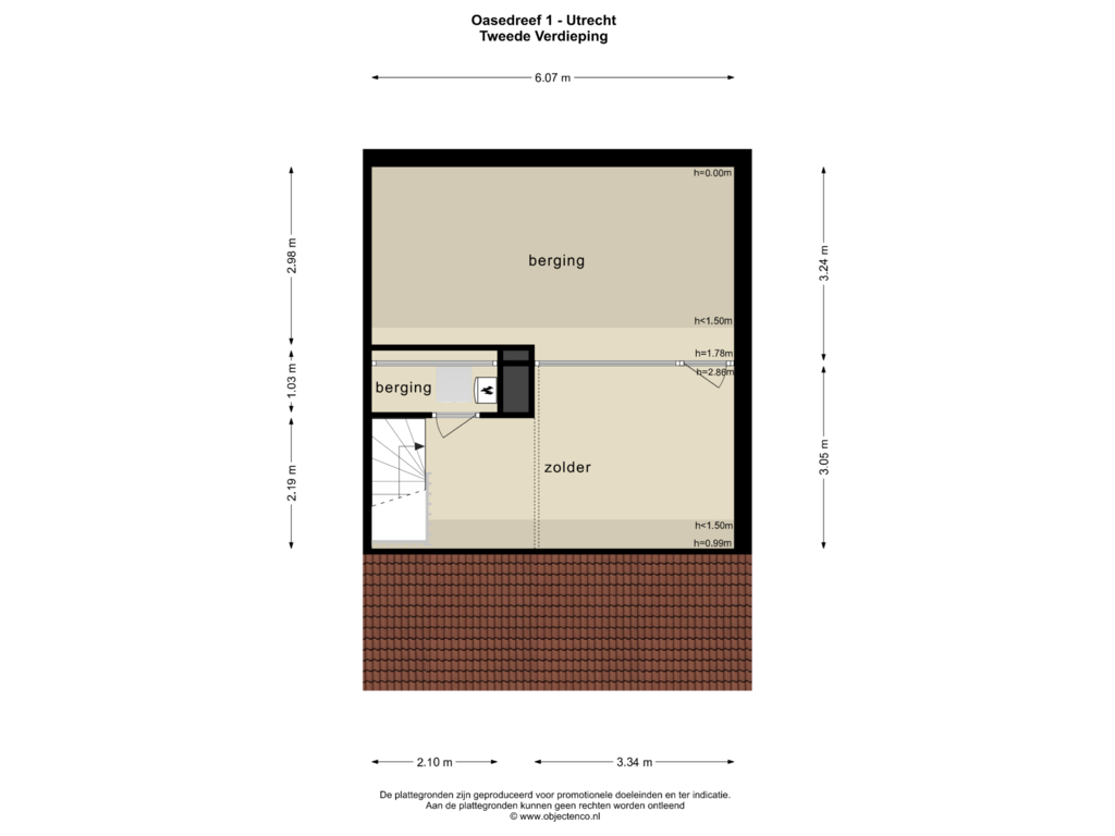 View floorplan of Tweede Verdieping of Oasedreef 1