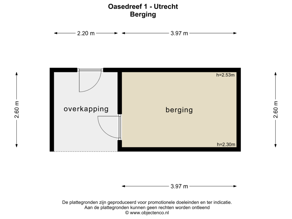 View floorplan of Berging of Oasedreef 1