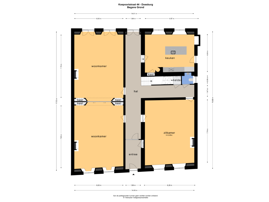 Bekijk plattegrond van BEGANE GROND van Koepoortstraat 44