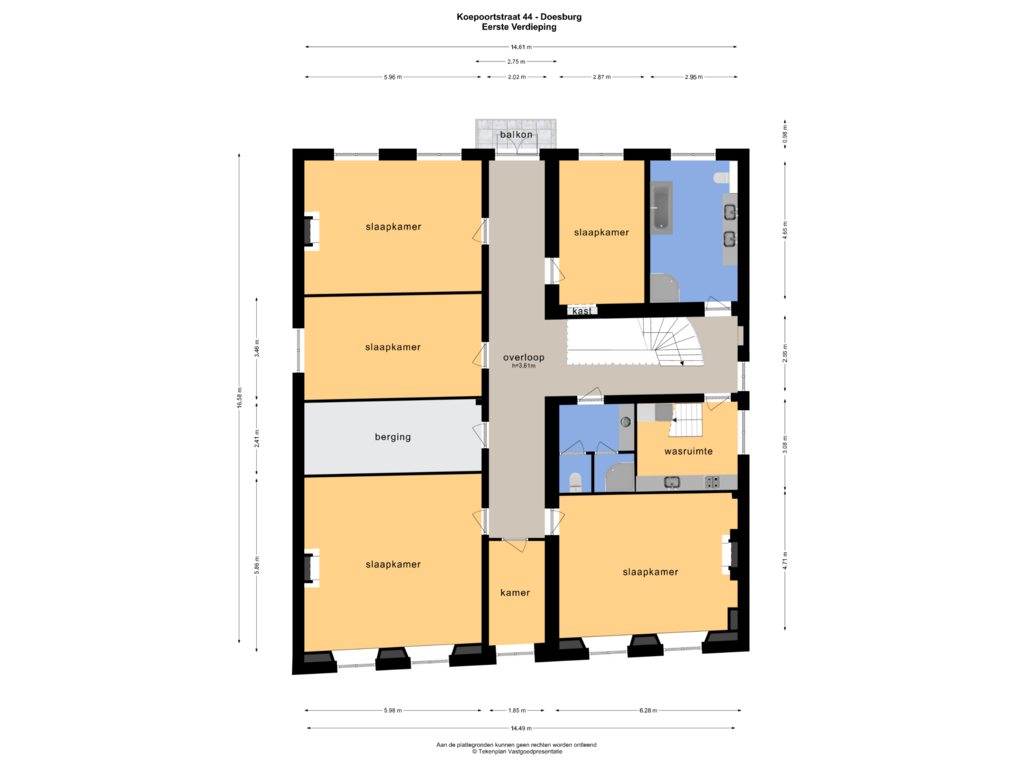 Bekijk plattegrond van EERSTE VERDIEPING van Koepoortstraat 44