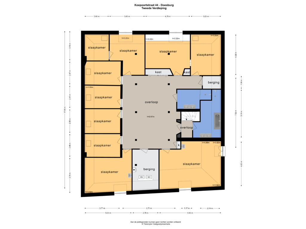 Bekijk plattegrond van TWEEDE VERDIEPING van Koepoortstraat 44