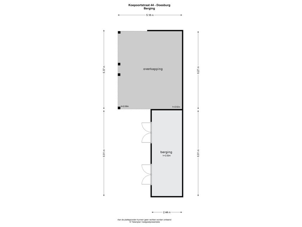 Bekijk plattegrond van BERGING van Koepoortstraat 44