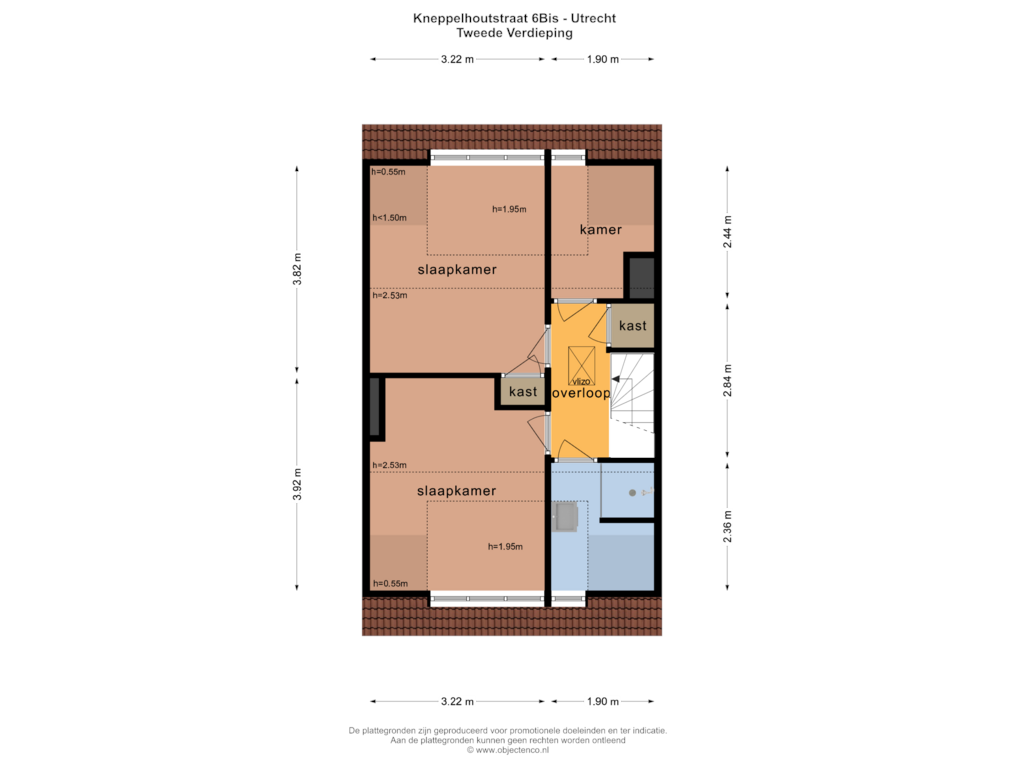 Bekijk plattegrond van Tweede Verdieping van Kneppelhoutstraat 6-BS