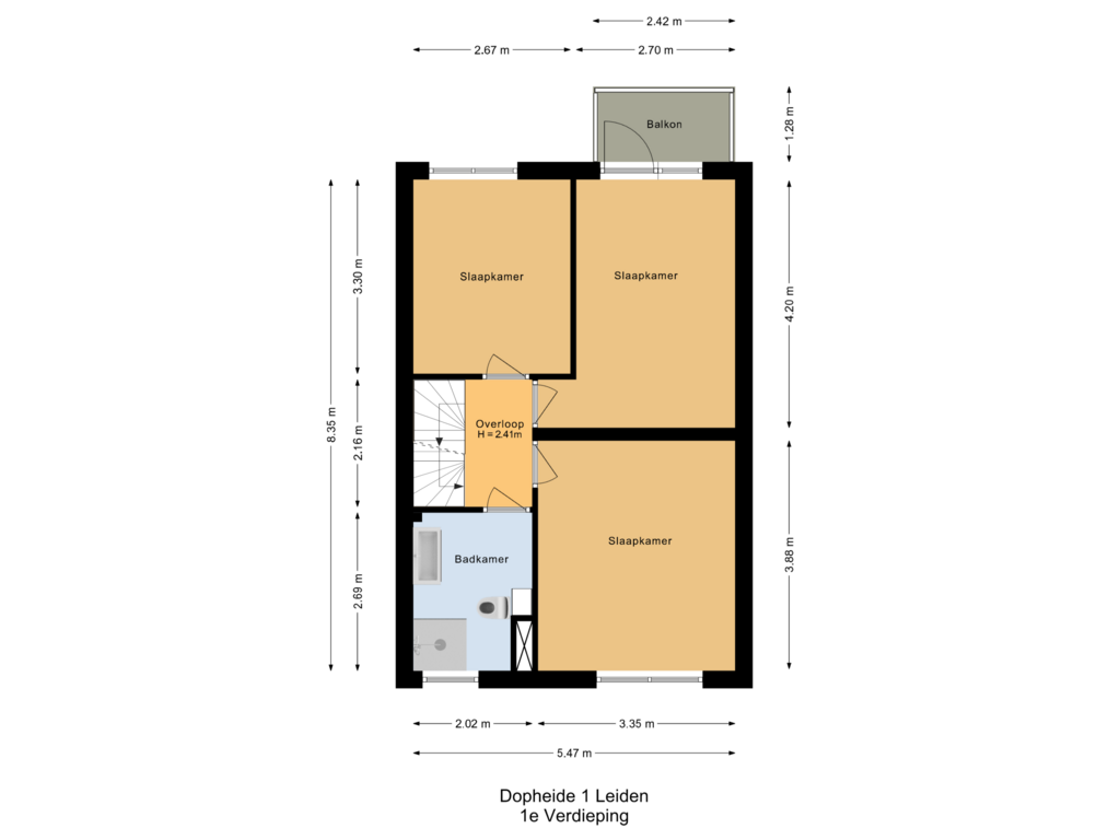 Bekijk plattegrond van 1e Verdieping van Dopheide 1