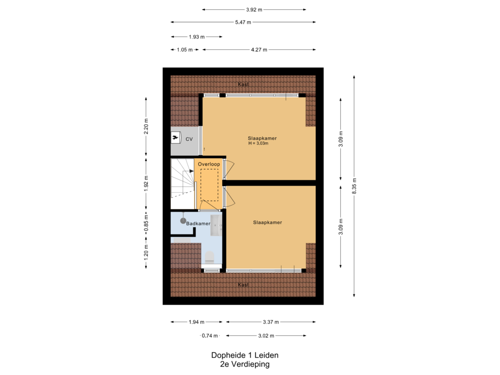 Bekijk plattegrond van 2e Verdieping van Dopheide 1