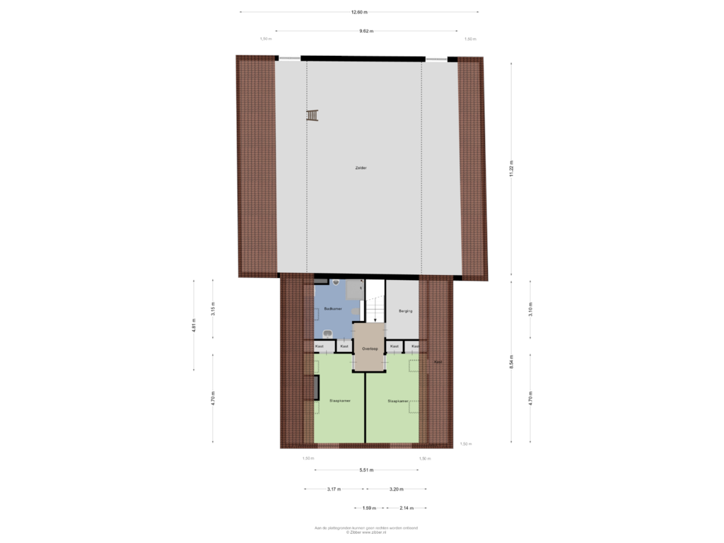 View floorplan of Eerste verdieping of Deldenseweg 1