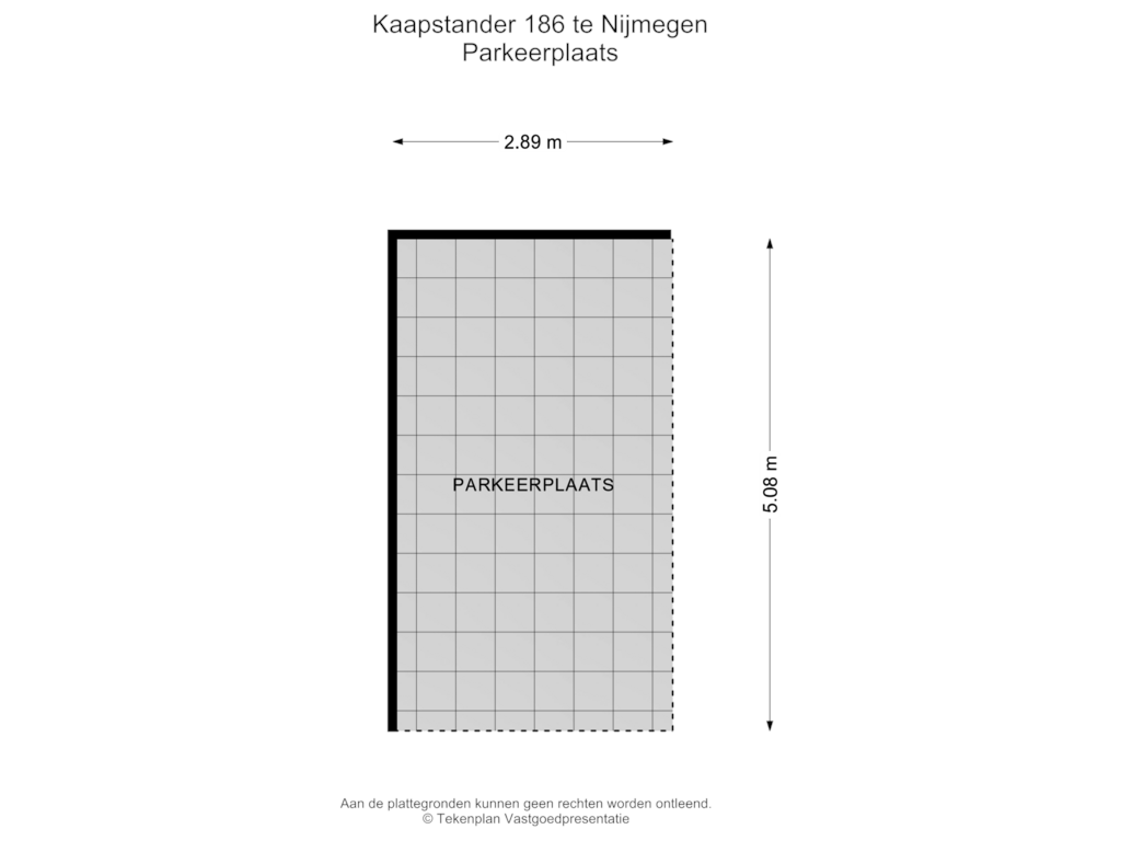 View floorplan of Parkeerplaats of Kaapstander 186