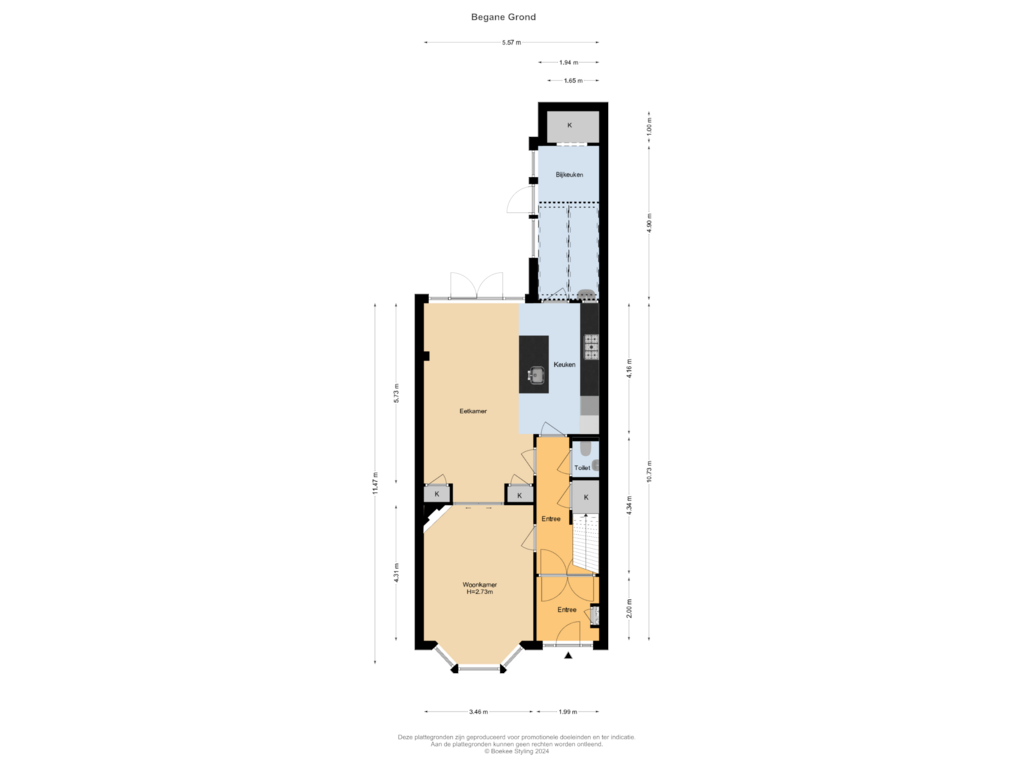 Bekijk plattegrond van Begane Grond van Zaanenlaan 34