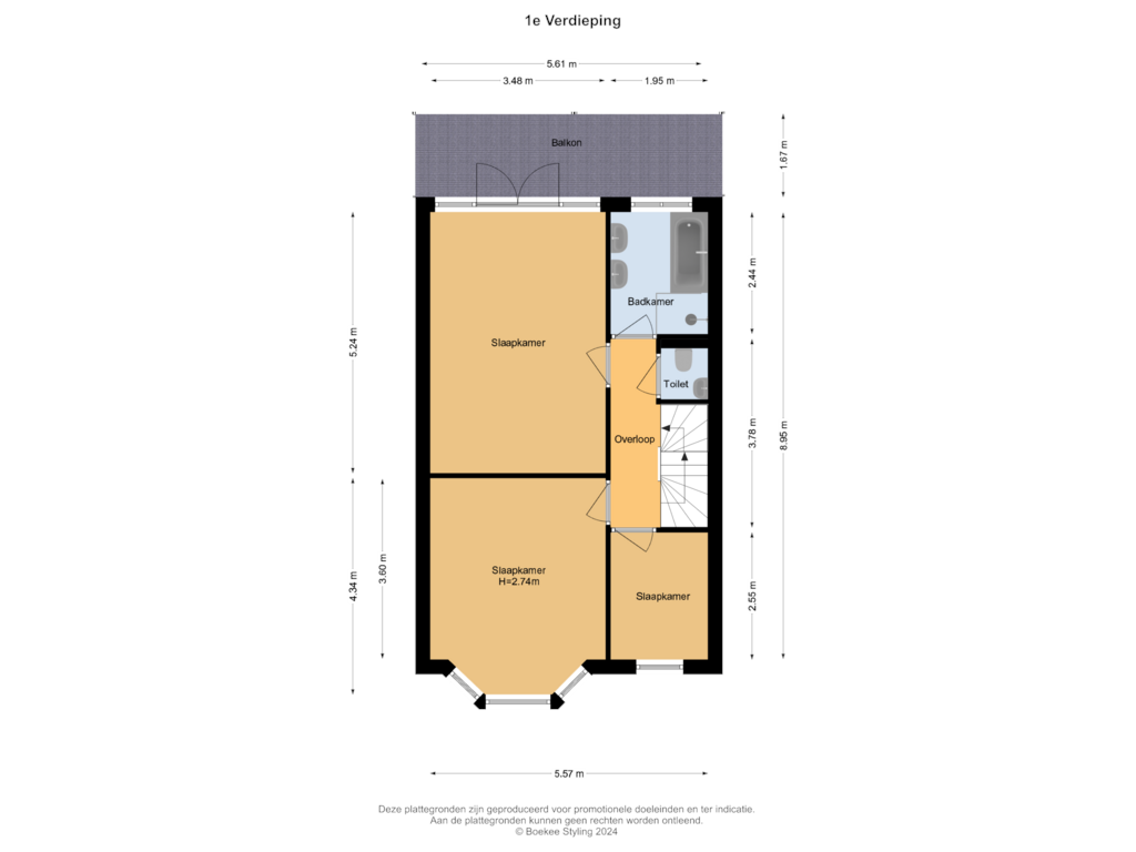 Bekijk plattegrond van 1e Verdieping van Zaanenlaan 34