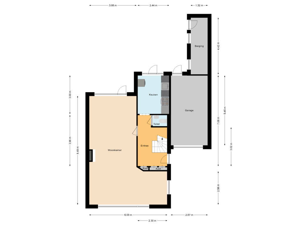 View floorplan of Begane grond of Schaffelaarstraat 96