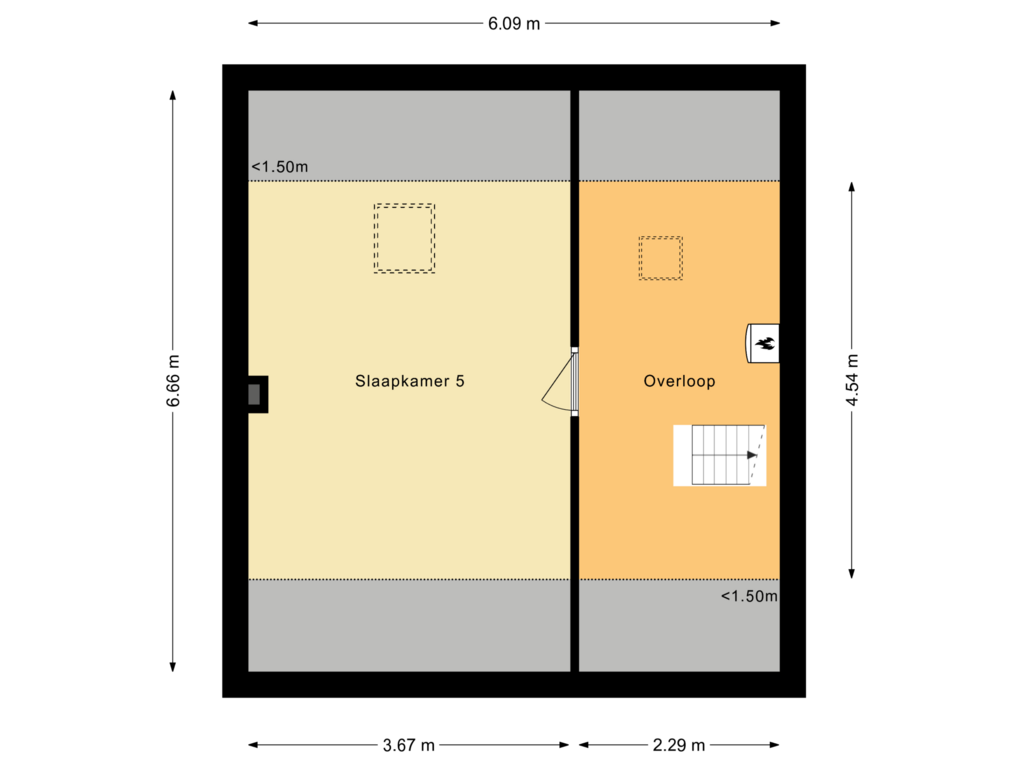 View floorplan of Tweede verdieping of Schaffelaarstraat 96