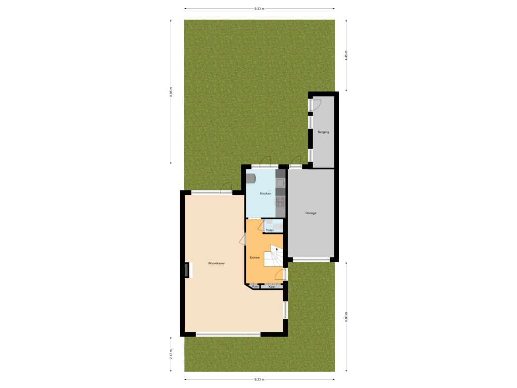 View floorplan of Situatie of Schaffelaarstraat 96