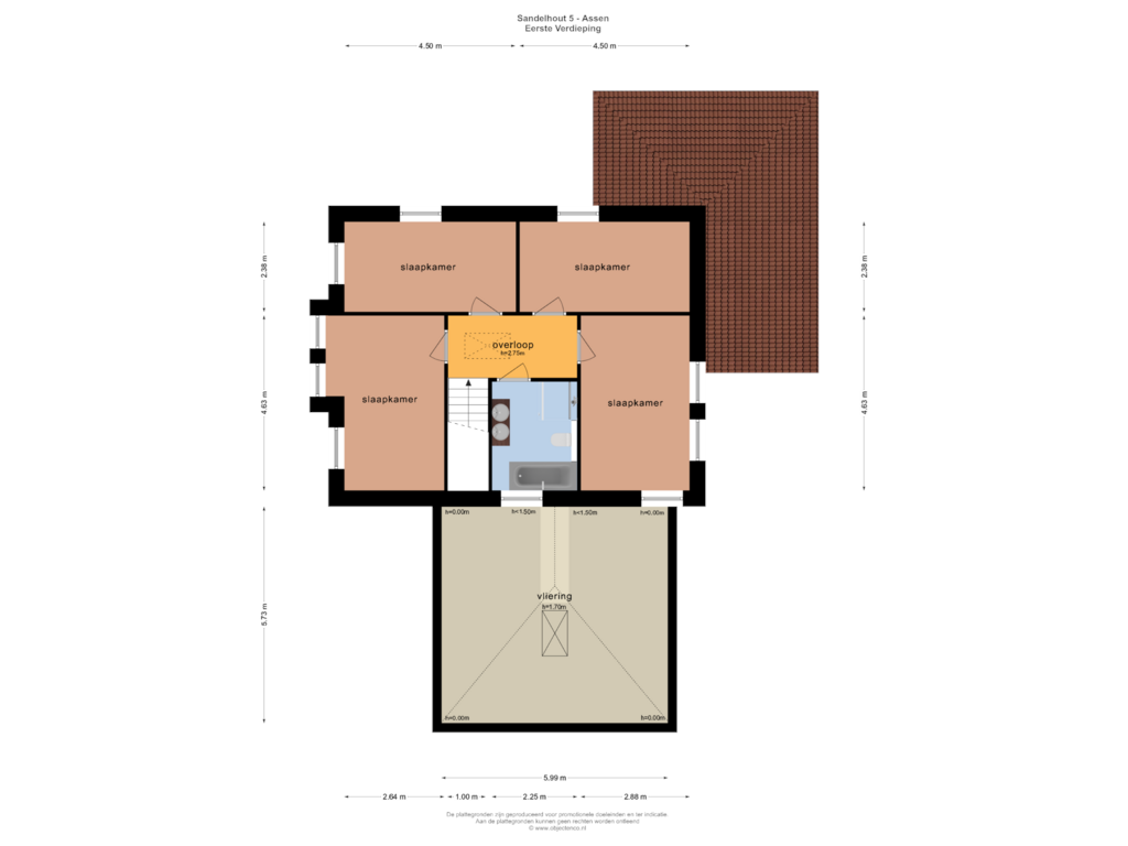 Bekijk plattegrond van EERSTE VERDIEPING van Sandelhout 5