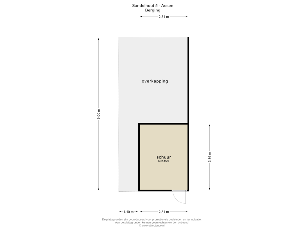 Bekijk plattegrond van BERGING van Sandelhout 5