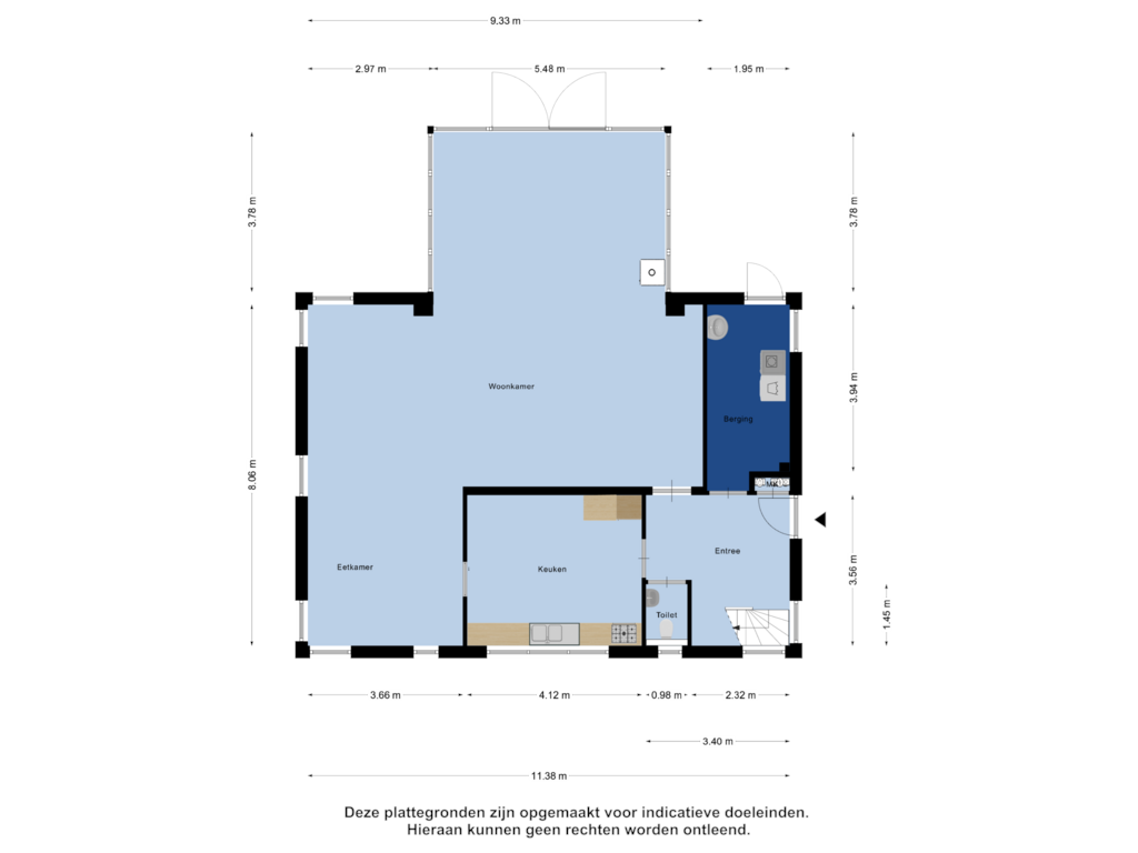 Bekijk plattegrond van Begane Grond van Maandenweg 18