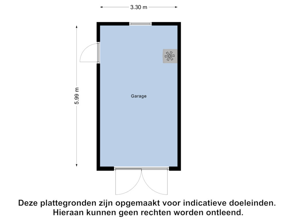 Bekijk plattegrond van Garage van Maandenweg 18