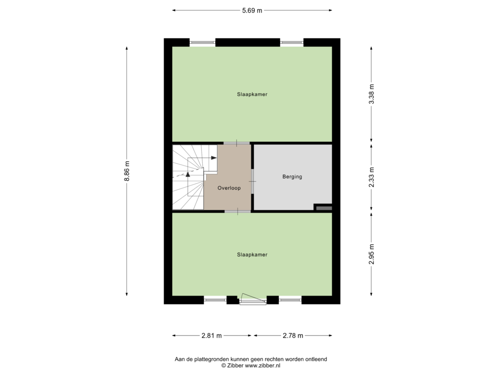 Bekijk plattegrond van Tweede Verdieping van Volendamkade 7