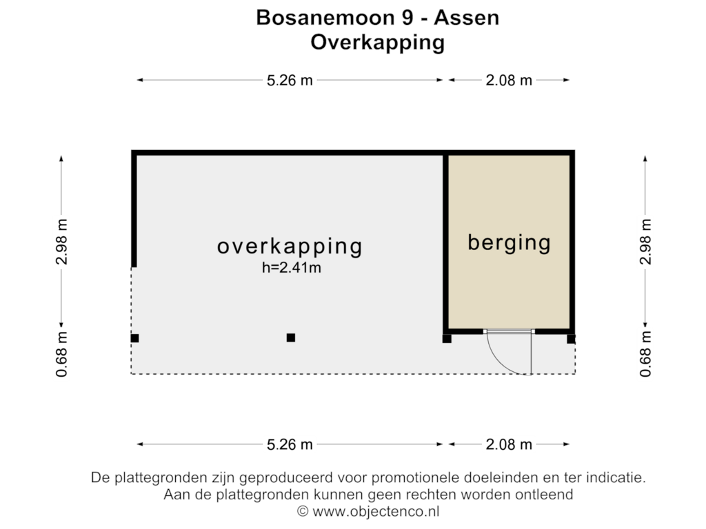 Bekijk plattegrond van OVERKAPPING van Bosanemoon 9