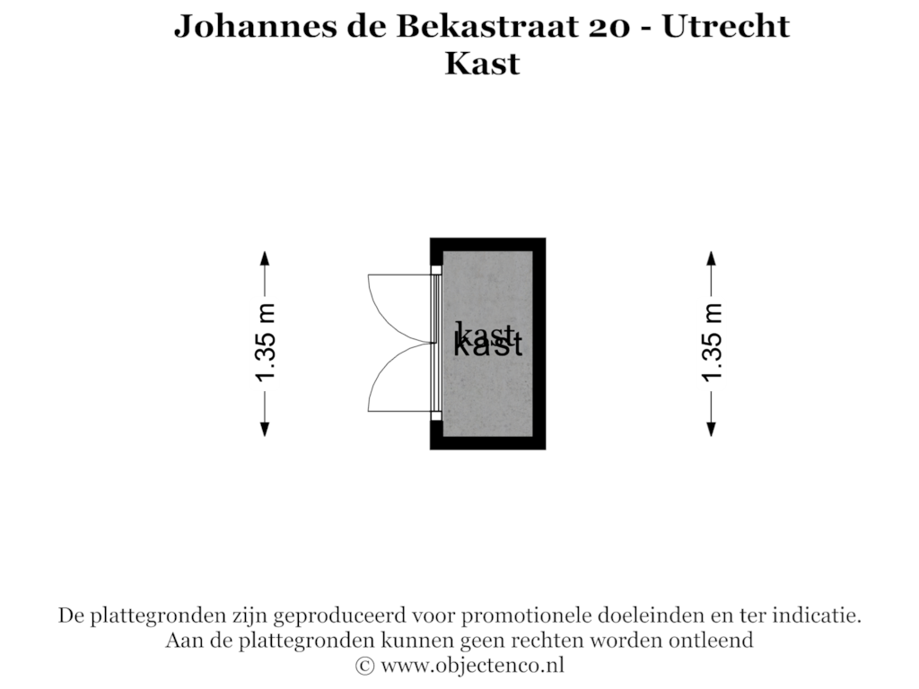 View floorplan of KAST of Johannes de Bekastraat 20