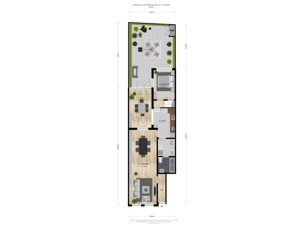 Bekijk plattegrond van TUIN van Johannes de Bekastraat 20