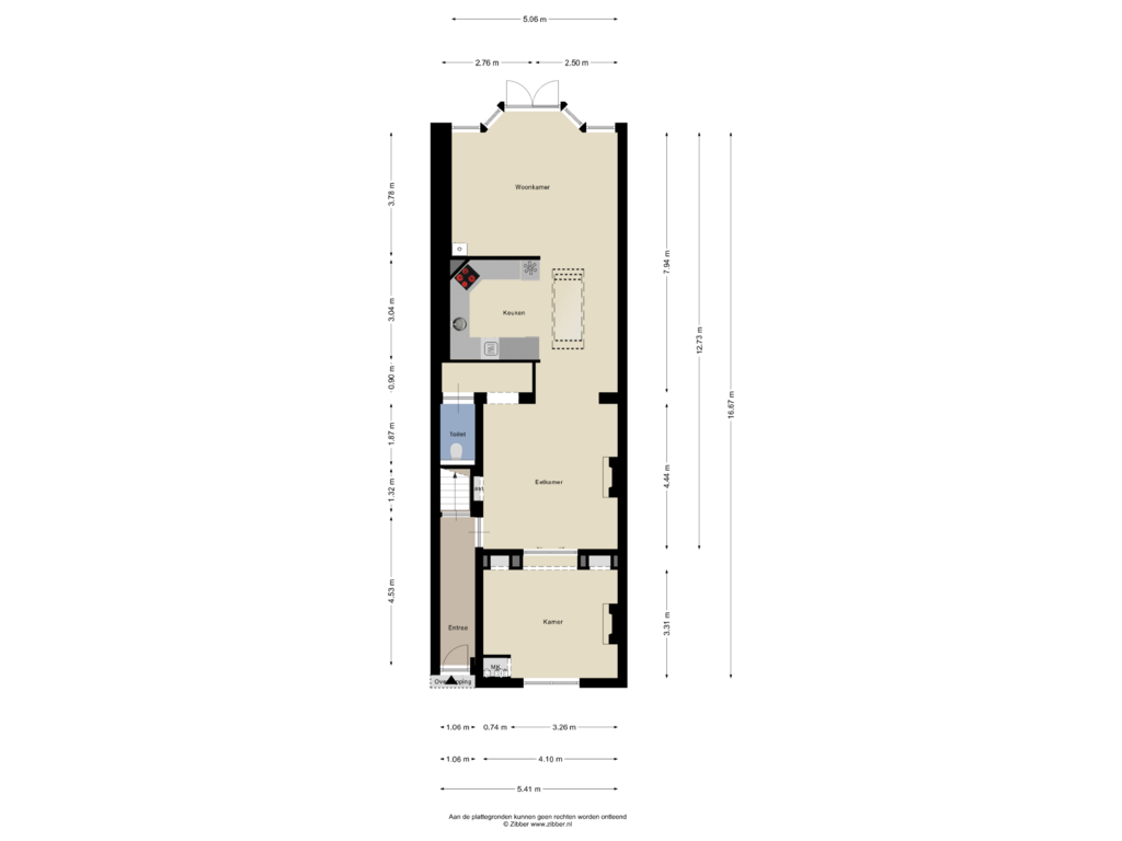 View floorplan of Begane Grond of Rijensestraatweg 11