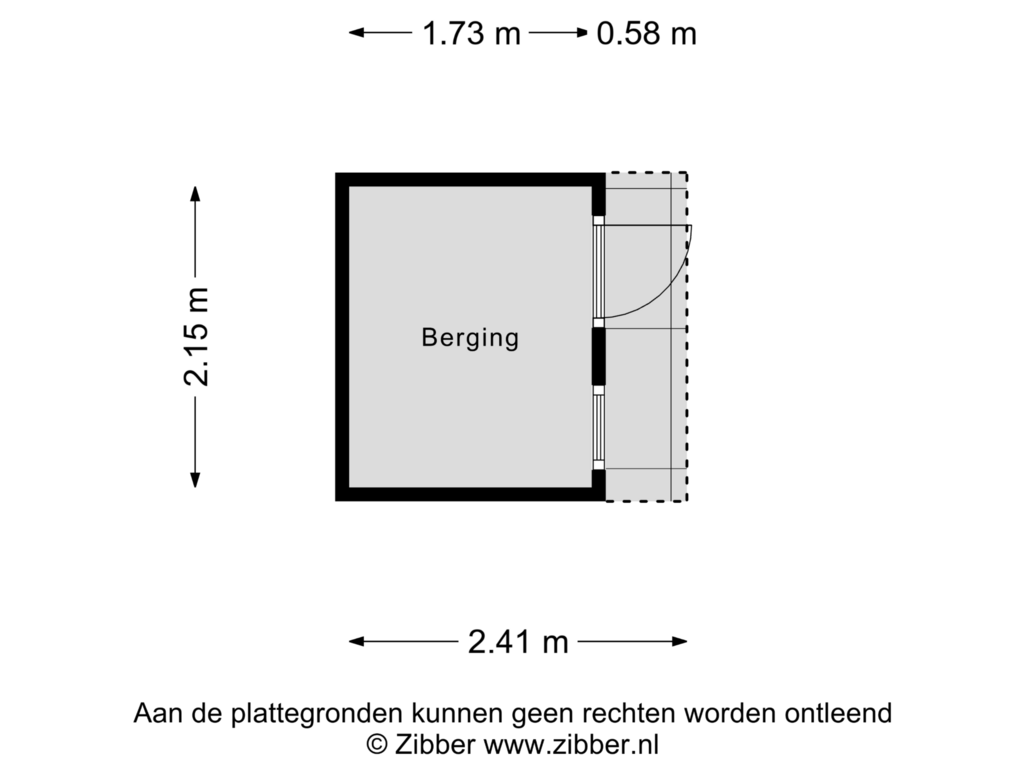 View floorplan of Berging of Rijensestraatweg 11