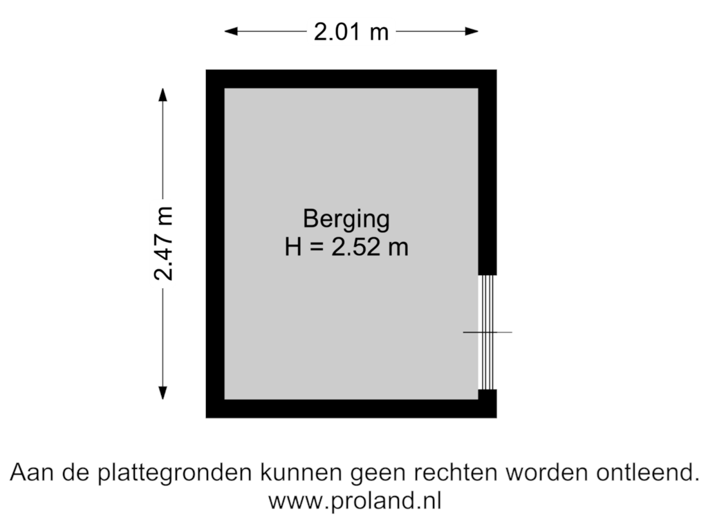 View floorplan of Berging of Bilderdijkstraat 79-A