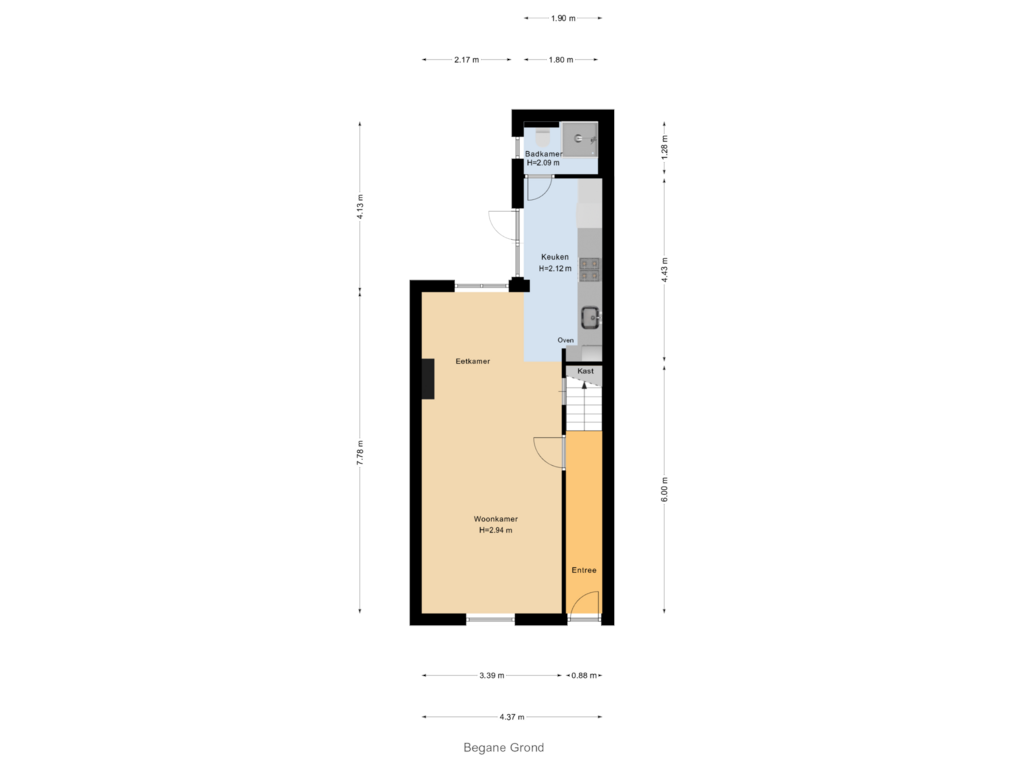 View floorplan of Begane Grond of Balistraat 60